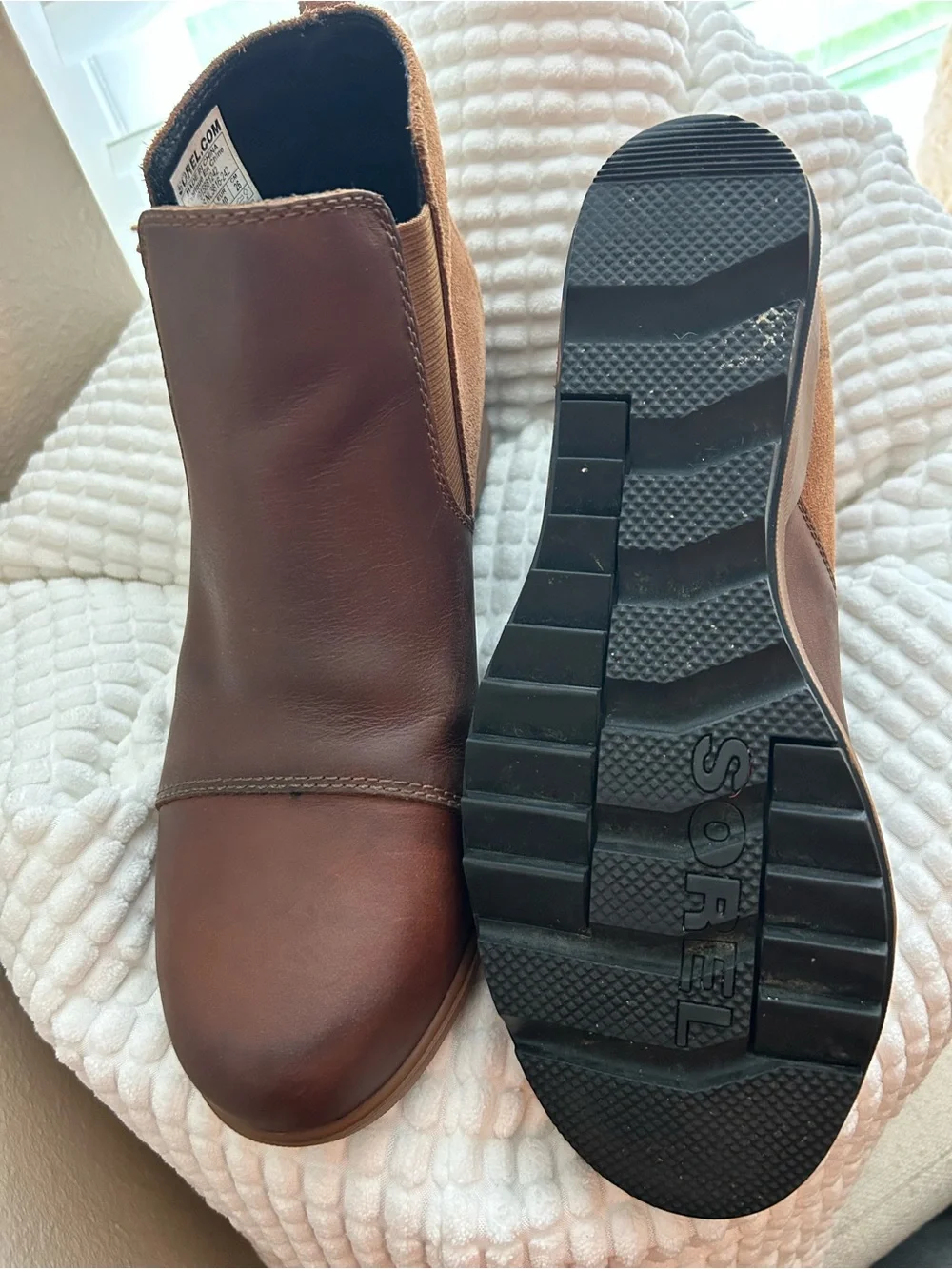 Sorel Women's Brown Leather Ankle Booties